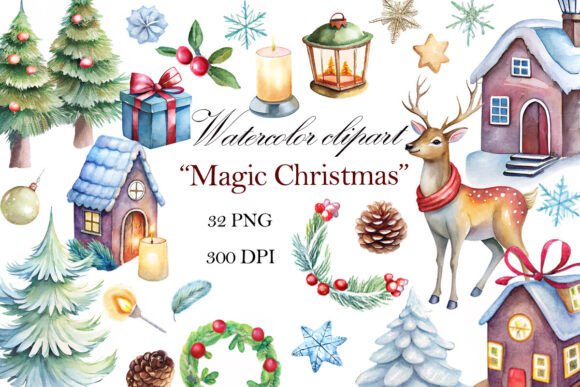 A Watercolor Clipart Christmas: A Review of Seasonal Illustrations
