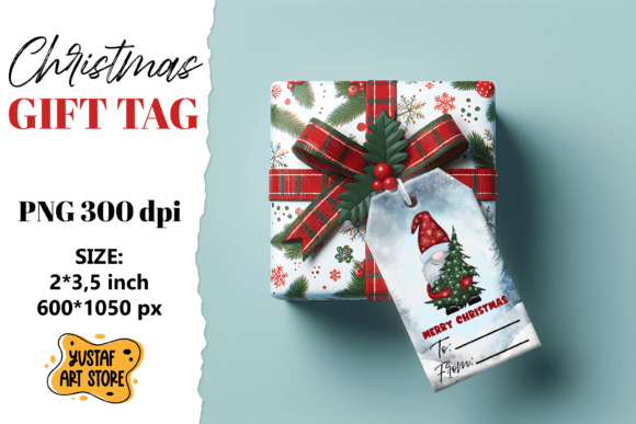 Christmas Gift Tags. Christmas Gnome Illustrations Review