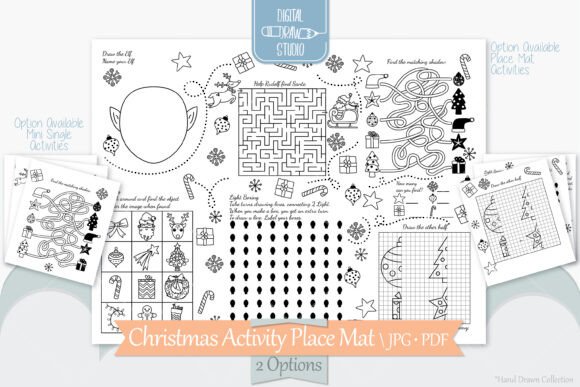 Christmas Placemat Activity Sheet Print: A Designer's Review of Seasonal Illustrations