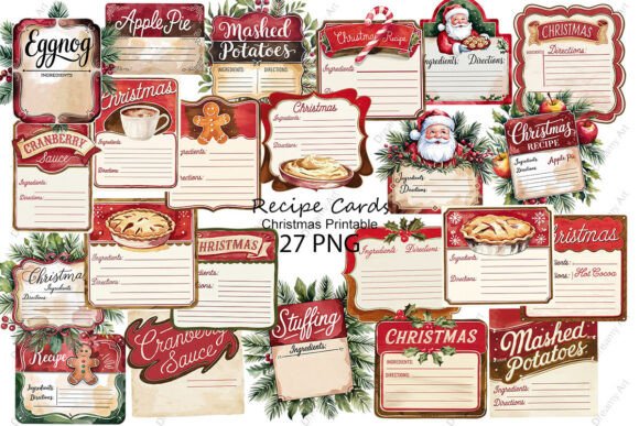 Christmas Recipe Cards Printable: A Designer's Stitch Test