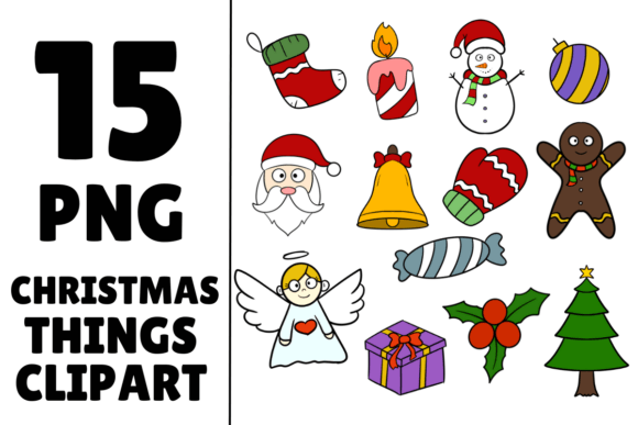 Christmas Things Clipart PNG Review for Modern Illustrations