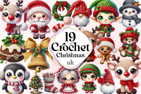 Crochet Christmas Clipart Sublimation: A Review of Modern Illustrations for Holiday Branding