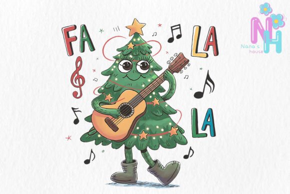 Falala Christmas Tree Sublimation: Festive Illustrations for Seasonal Brands