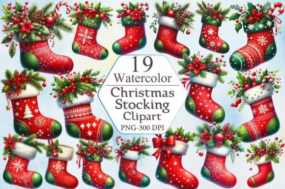 High Quality Christmas Stocking PNG for Festive Illustrations