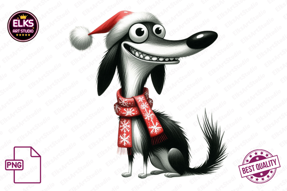 Quirky Christmas Dog Png Clipart: A Designer's Review