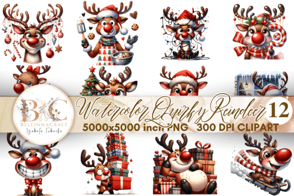 Watercolor Christmas Quirky Reindeer: A Designer's Review